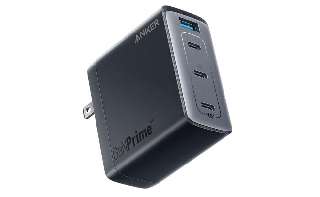 Anker 747 GaNPrime 150W Max USB-C Charger Block, 4-Port Compact Foldable GaN Charger for MacBook, iPhone 16 and More Series and Laptop - Black